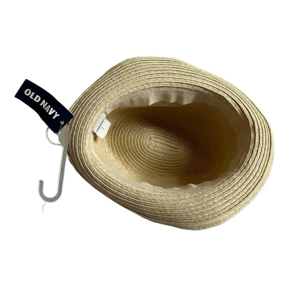 Old Navy Baby Boy Fedora Straw Hat 0-3 Months Tan Trilby Short Brim Summer NWT